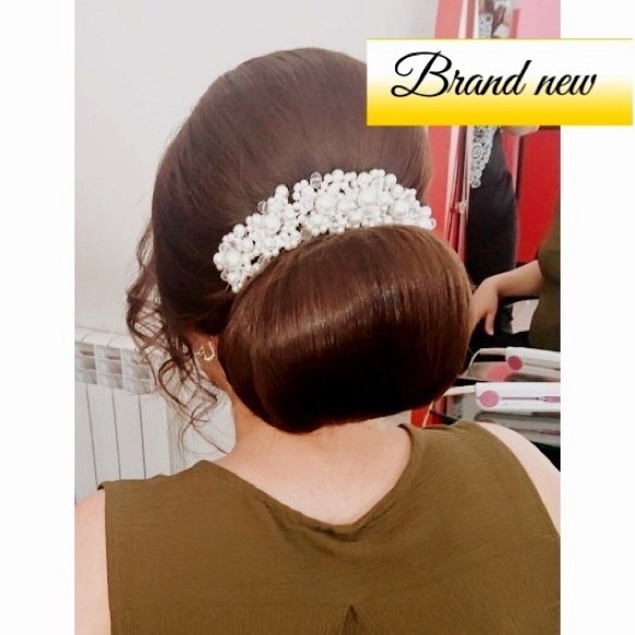 Pearl head piece wedding bridal hair pearls - Picture 9 of 12